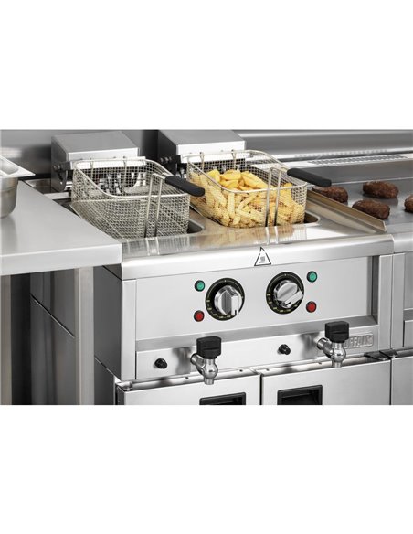 Buffalo 600 Series Twin Tank Electric Fryer 2 x 8Ltr