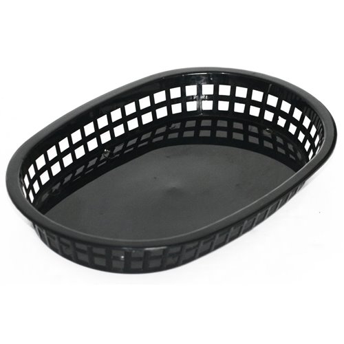 Oval Serving Basket Black 273x184x38mm | Stalwart DA-PBO6