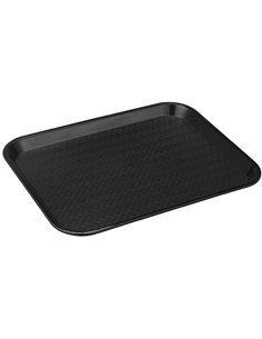 Serving Tray Rectangular 410x300mm Black | Stalwart DA-ST4130