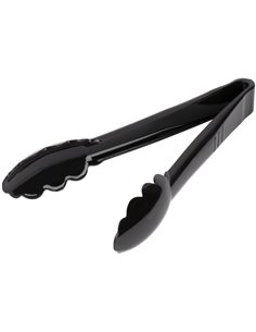 9&quot Catering Buffet Tongs Black Polycarbonate| Stalwart DA-UTITONG9 2