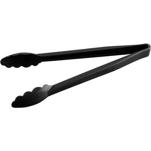 12&quot Catering Buffet Tongs Black Polycarbonate| Stalwart DA-UTITONG12