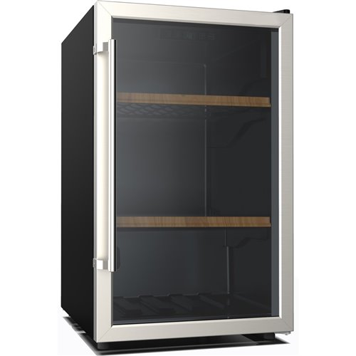 Professional Glass Front Wine Cooler 130L Black/Silver| Stalwart DA-AXW130