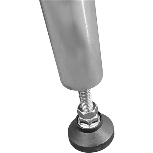 Commercial Mobile Work table with Adjustable feet Stainless steel Bottom shelf Rear upstand 1000x600xx850/930mm | Stalwart DA-WT