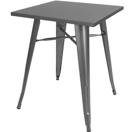 Bistro Table Steel Gun Metal 800x800mm Indoors | Stalwart DA-GSTB00130GM