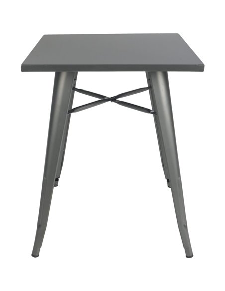 Bistro Table Steel Gun Metal 800x800mm Indoors | Stalwart DA-GSTB00130GM