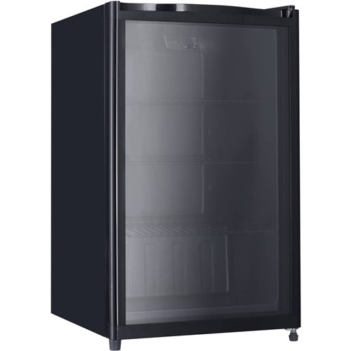 99lt Beer bottle cooler Glass door Black | Stalwart DA-AX108BVC 