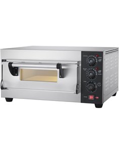 Commercial Pizza oven Electric 1 chamber 400x400mm 350°C Mechanical controls 2.6kW 230V | Stalwart DA-PS441