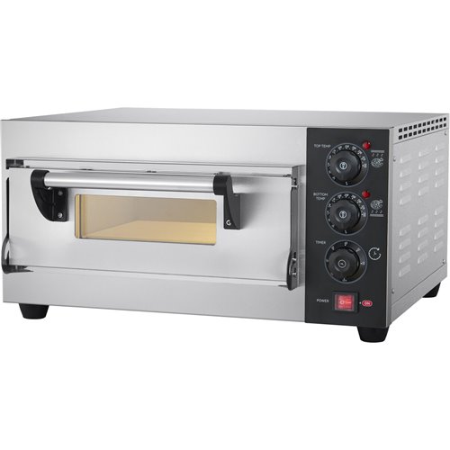 Commercial Pizza oven Electric 1 chamber 400x400mm 350°C Mechanical controls 2.6kW 230V | Stalwart DA-PS441