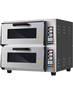 Commercial Double Pizza oven Electric 2 chamber 520x500mm Digital controls 5kW | Stalwart DA-KNGCP04