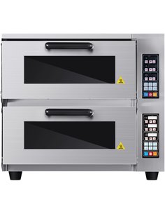 Commercial Double Pizza oven Electric 2 chamber 520x500mm Digital controls 5kW | Stalwart DA-KNGCP04 2