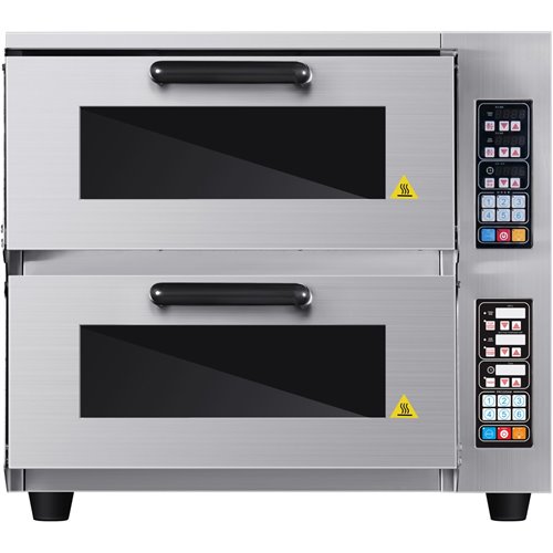 Commercial Double Pizza oven Electric 2 chamber 520x500mm Digital controls 5kW | Stalwart DA-KNGCP04