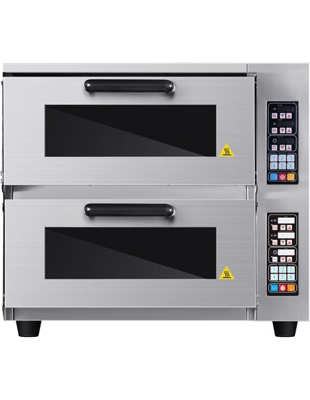 Commercial Double Pizza oven Electric 2 chamber 520x500mm Digital controls 5kW | Stalwart DA-KNGCP04