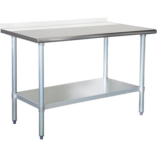 Stainless Steel Work Table Bottom Shelf &amp Upstand 1500x700x850mm | Stalwart DA-ETW15070B