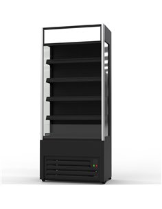 Wall Cabinet Multi Deck Refrigerator 230 litres Curved Front Black 700x720x2020mm | Stalwart DA-GTO3700