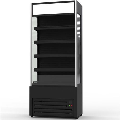 Wall Cabinet Multi Deck Refrigerator 230 litres Curved Front Black 700x720x2020mm | Stalwart DA-GTO3700