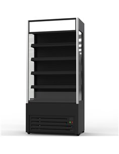 Wall Cabinet Multi Deck Refrigerator 300 litres Curved Front Black 900x720x2020mm | Stalwart DA-GTO3900