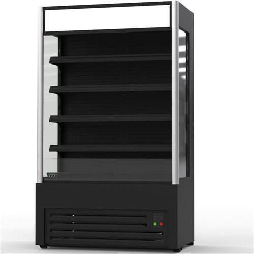 Wall Cabinet Multi Deck Refrigerator 420 litres Curved Front Black 1200x720x2020mm | Stalwart DA-GTO31200