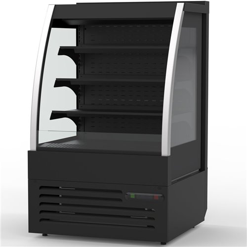 Multi Deck Refrigerator 110 litres with Night Curtain Black 685x620x1450mm | Stalwart DA-VC14F102I