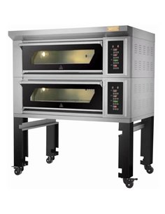 Bakery oven Electric 2 chambers 4 x 400x600mm trays 400°C Digital controls 13.2kW 380V | Stalwart DA-HTD40KI