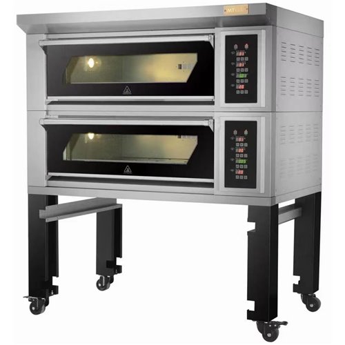Bakery oven Electric 2 chambers 4 x 400x600mm trays 400°C Digital controls 13.2kW 380V | Stalwart DA-HTD40KI