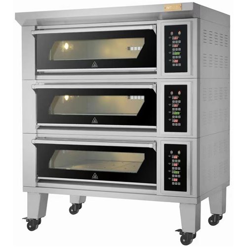 Bakery oven Electric 3 chambers 9 x 400x600mm trays 400°C Digital controls 25.2kW 380V | Stalwart DA-HTD90KI
