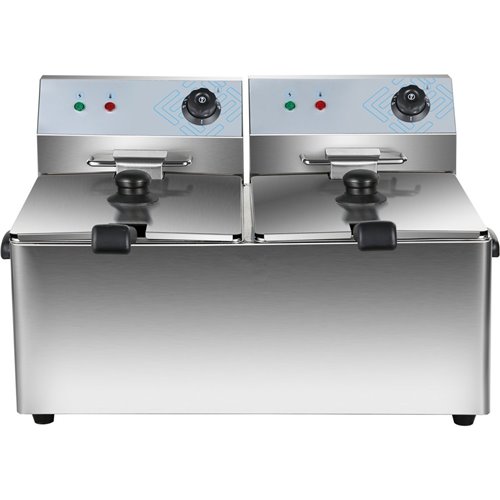 Commercial Fryer Double Electric 2 x 8 litre 6.5kW Countertop | Stalwart DA-HEF8L2