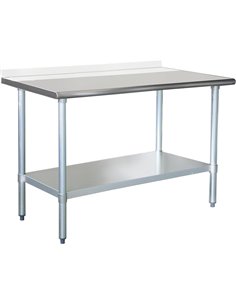 Stainless Steel Work Table Bottom Shelf &amp Upstand 1600x700x850mm | Stalwart DA-ETW16070B