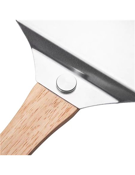 12&quot Pizza Peel Square Folding Wooden handle Aluminium | Stalwart DA-PRX12