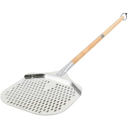Pizza Peel 12'' Perforated square Wood handle Length 88cm | Stalwart DA-SPRX8812P