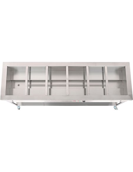 Mobile Food Warming Table 6xGN1/1 | Stalwart DA-PFT21070