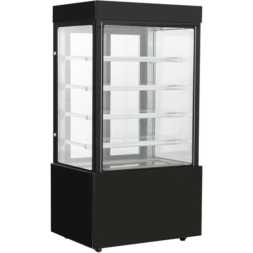 Cake counter 1000x740x1900mm 4 shelves LED Black | Stalwart DA-GN1000SMBLACK