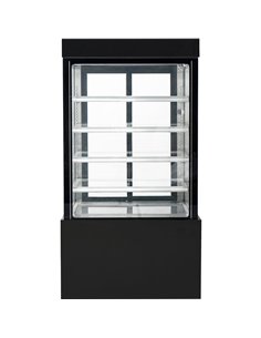 Cake counter 1000x740x1900mm 4 shelves LED Black | Stalwart DA-GN1000SMBLACK 2