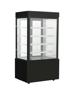 Cake counter 1200x740x1900mm 4 shelves LED Black | Stalwart DA-GN1200SMBLACK