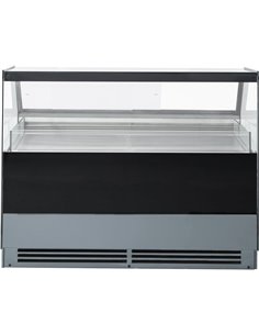 Serve over Deli counter Black front Straight glass front Width 1500mm | Stalwart DA-GN1500CK2BLACK 2