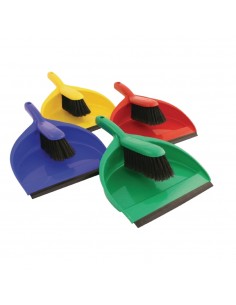 Jantex Soft Dustpan & Brush Set Red