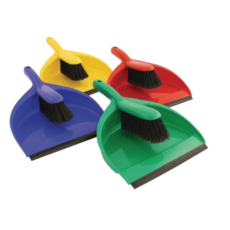 Jantex Lobby Dustpan and Broom Cleaning Supplies Equipment Mopping Brush Dustpan 