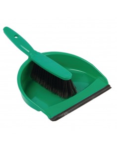 Jantex Soft Dustpan & Brush Set Green