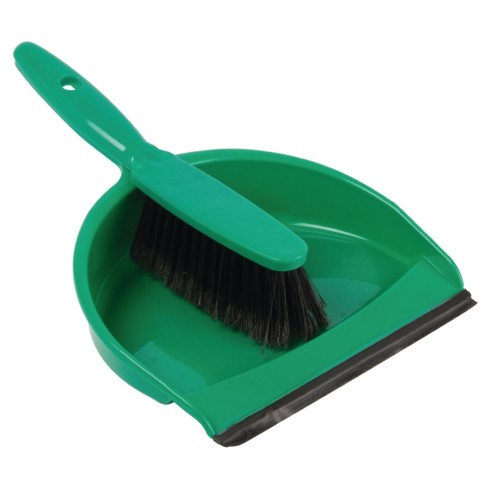 Jantex Soft Dustpan & Brush Set Green