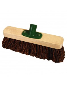 Jantex Wooden Broom Head Stiff Bassine 12in