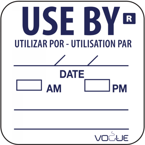 1" Use By Labels