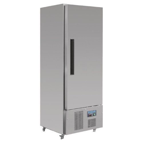 Polar Single Door Slimline Fridge Stainless Steel 440Ltr