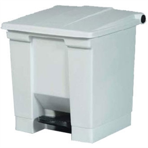 Rubbermaid White Step-On Container 30.5Ltr