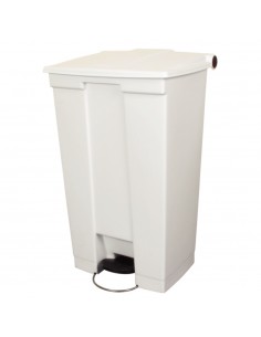Rubbermaid White Step-On Container 87Ltr