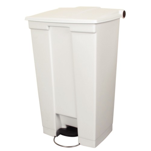 Rubbermaid White Step-On Container 87Ltr
