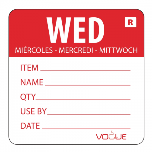 Removable Wednesday Day of the Week Label