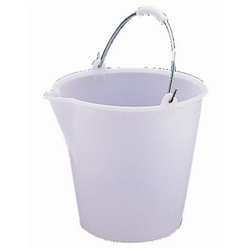 Jantex Heavy Duty Plastic Bucket White 12Ltr