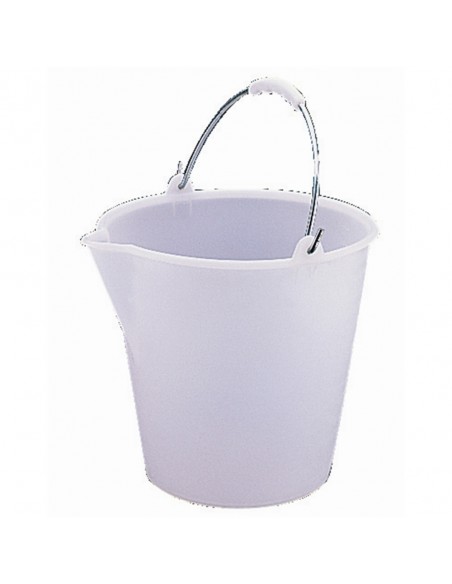 Jantex L571 Seau En Plastique Robuste 12 Litres Avec Poignée Métallique Et Bec Verseur