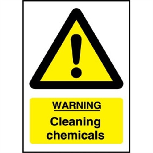 Warning Cleaning Chemicals Sign
