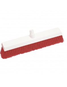 SYR Hygiene Broom Head Soft Bristle Red