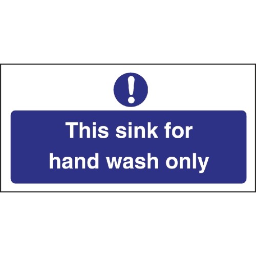 Hand Wash Only Sign